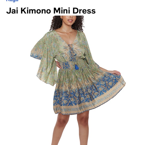 NWT anthropology Raga Jai Kimono Mini Dress - Picture 4 of 6